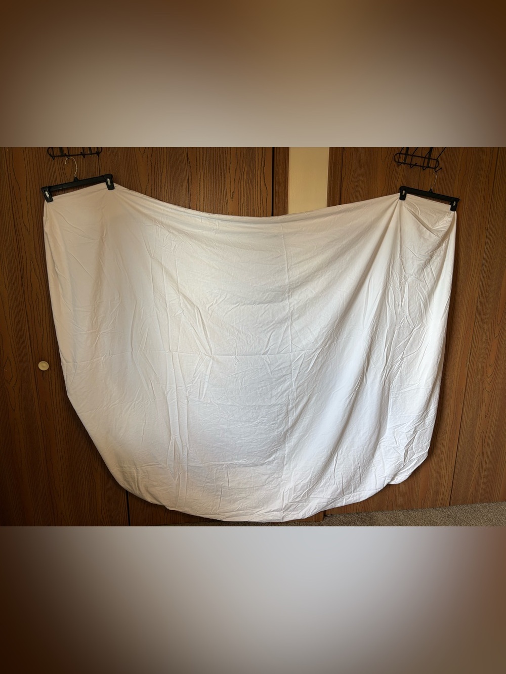 100% Cotton Full Sized White Sheet Set with 2 Matching Pillow Cases